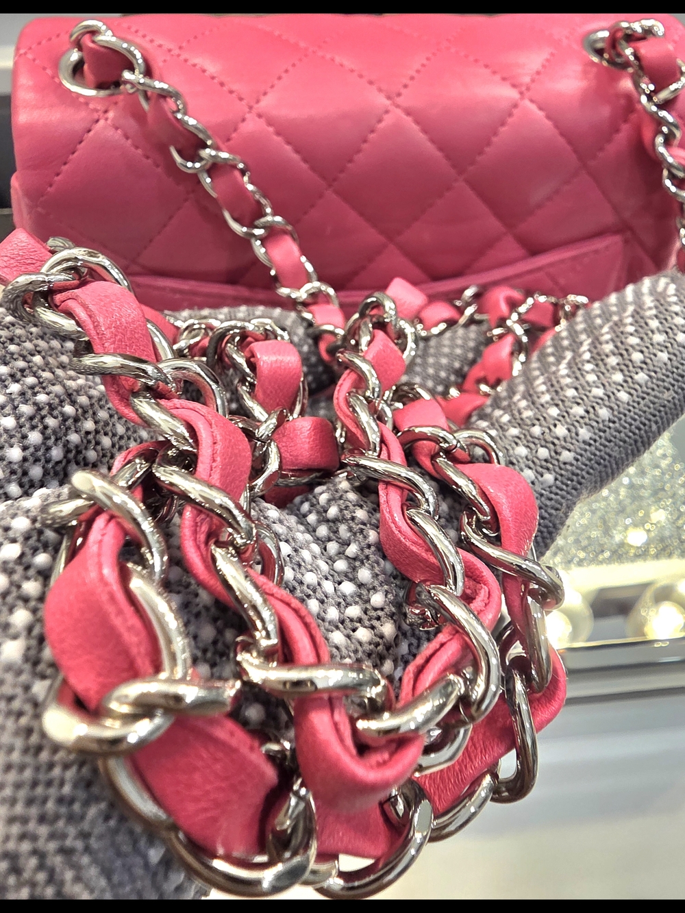 CHANEL Pink Quilted Mini Flap Bag with Gold CC - Picture 17 of 17